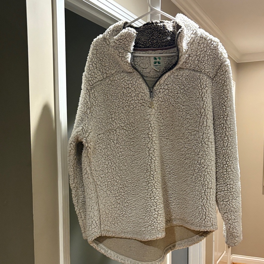GreenTea Off-White Teddy Jacket